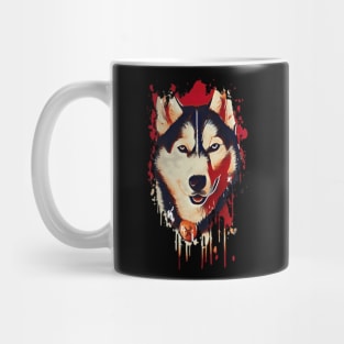 Husky Dog Tie Dye art design Mug